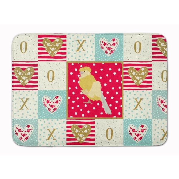 Carolines Treasures 19 x 27 in. French Curly Canary Love Machine Washable Memory Foam Mat CK5502RUG - main